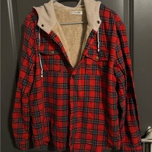 Men’s flannel button jacket